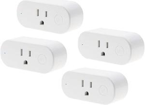 WiFi & Bluetooth Operated Smart Plug with Power Measurement | Home Automation | iOS Android App | Alexa and Google Home Compatible | Monitor Appliances | Remote Control (4 Pack)