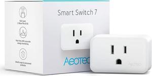 Smart Switch 7, Z-Wave Plus S2 Wireless Control Socket Zwave Plug for Home Automation, 15A, Gen7, White