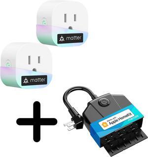 Matter Smart Plug Mini & Outdoor Smart Plug with Apple Homekit, Alexa, Voice & Remote Control, Timer