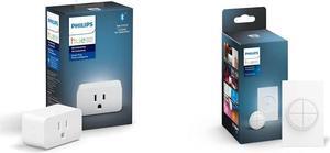 Hue Smart Plug (Pack of 1) Wall Tap Dial Light Switch (Pack of 1) - Smart Home Lighting Bundle