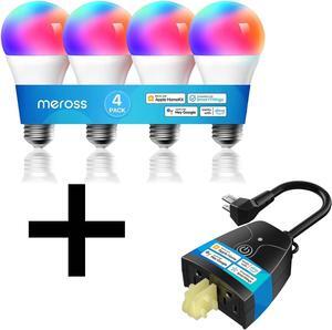 Outdoor Smart Plug & Smart Light Bulb Compatible with Apple HomeKit