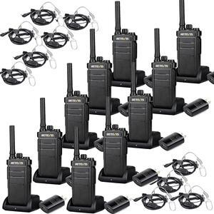 RB26 2 Way Radio Long Range, 3 Watts 30 Channels GMRS Two-Way Radio, 2000mAh Battery, Repeater Capable, Full Kit with Earpiece Kit, Business Radio for School Retail Hospitality(10 Pack)