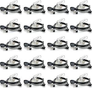 20 Pack Walkie Talkie Earpiece with Mic for BaoFeng Radio Headset for Baofeng UV-5R BF-888S Arcshell H-777 RT21 RT22 Kenwood 2 Way Radio by LUITON