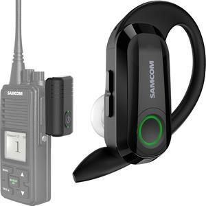 Wireless Headset with 2 Pin Dongle for K Connector Walkie Talkeis, Hands-Free Wireless Two Way Radio Earpiece with Mic Speaker, for School Business Church Hotels (Radios not Inclued)