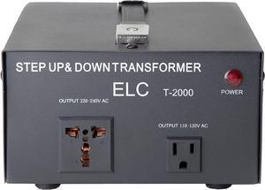 Series 2000+ Watt Voltage Converter Transformer - Step Up/Down - 110v to 220v / 220v to 110v Power Converter - Circuit Breaker Protection, CE Certified [3-Years Warranty]