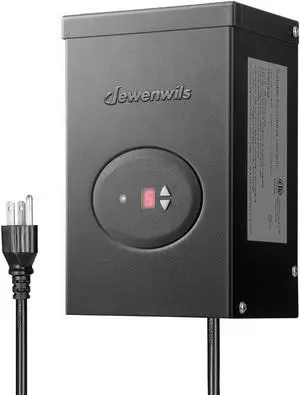 120W Low Voltage Landscape Transformer, Outdoor Transformer with Timer and Photocell Sensor, 120V AC to 12V AC, Weatherproof, for LED Lighting, Spotlight, Pathway Light, ETL Listed