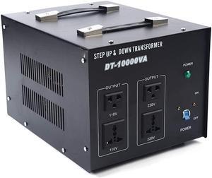 10KW Voltage Converter Transformer Step Up/Down 110V/220V Heavy Duty Voltage Converter 10000W USB Transformers Power Converter Circuit Breaker