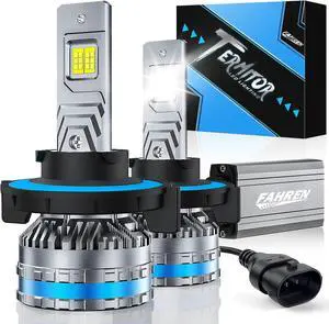 H13 Fog Light Bulbs, 32000LM Real 1:1 Size Super Bright 9008 Bulbs, 6500K Light with Play and Plug, 60,000 Hours Extended Lifespan, Pack of 2