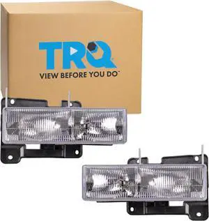 HLA95280 (2 Piece) OE Factory Style Replacement Headlights Assembly Set Driver and Passenger Side Compatible with 92-94 Chevrolet Blazer 90-99 C/K1500 C/K2500 C/K3500 Suburban 95-00 Tahoe Yukon