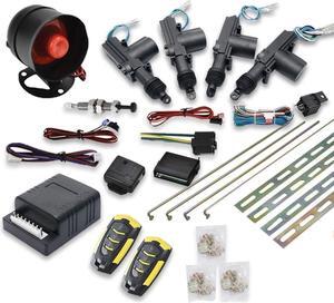 Car Remote Central Locking Kit, Universal Security Anti-Theft Alarm System Universal & 4 Doors Keyless Entry System