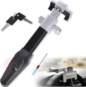 Steering Wheel Lock with Alarm,Heavy-Duty Anti-Theft Security Device for Car Truck and SUV,Black Include 2 Keys