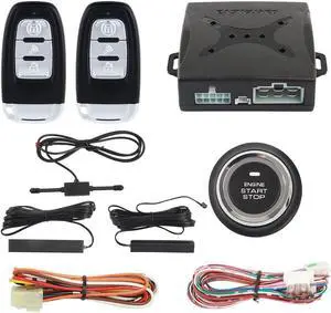 EC003-1 PKE Passive Keyless Entry Car Alarm System Push Button Start Remote Start Starter DC12V