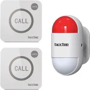 Strobe Siren Alarm Panic Alarm Buttons Strobe Siren Remote Alarm Sound & Light Security Alarm Warning Strobe Alarm System for Home, Bussiness(Battery Operated&USB Charging)