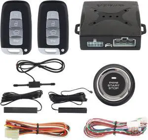 EC003N-K-1 PKE Car Alarm System Proximity Lock Unlock Push Button Start Remote Engine Start Keyless Go System DC12V