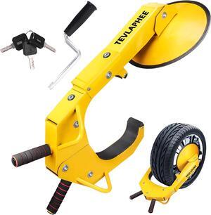 Wheel Lock - Car Boot Anti-Theft Trailers Wheel Clamp Lock Parking Boot for Cars, Trucks, SUVs, Campers - Upgraded Dual Lock Adjustable Lug Nuts Cover