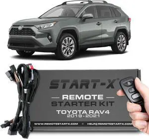 (USA Brand) Remote Starter Kit for RAV4 Push to Start 2019-2021 || 3X Lock to Remote Start || Plug N Play || Zero Wire Splicing! NOT Compatible with Key Start Vehicles