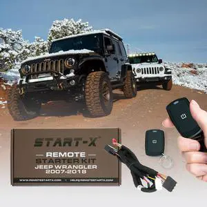 Long Range (2000-ft) Plug N Play Remote Starter Kit for Jeep Wrangler 2007-2018