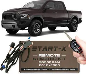 Remote Starter Kit for RAM Pickup Truck 2018-2023 Key Start (Tip-Start) || Key Start Trucks ONLY || Plug N Play || 3X Lock to Remote Start || 2018 2019 2020 2021 2022 2023 || 1500 2500 3500