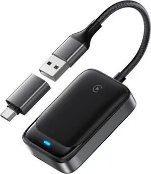 Wireless CarPlay Adapter for iPhone, Converts Wired to Carplay Wireless Adapter, Compatible with iOS 10+ and Cars from 2016, Mini Size, Plug and Play, Stable Control