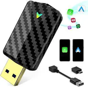 Mini Wireless Carplay Adapter with Fast Stable 5Ghz WiFi Bluetooth Connection, Wired to Wireless Carplay Adapter for Apple, Compatible with iPhone 6 or above/iOS10+ & Cars from 2016