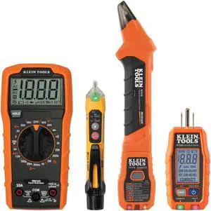 80101 Circuit Breaker Finder Kit, GFCI Outlet and Receptacle Tester Kit, Multimeter, NCVT, Outlet Tester, Leads, 6-Piece