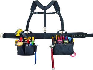 Custom Leathercraft 1608 Electrician's Comfort Lift Combo Tool Belt, 28 Pocket,Black