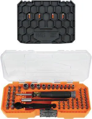 80177 MODbox Ratcheting Driver Set with MODbox Case Adapter, Modular Tool System Side Rail Attachment, 65 Piece