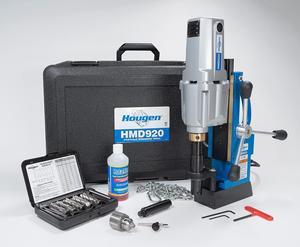 HMD920 115-Volt Magnetic Drill 3 Speed/Coolant Bottle Plus 1/2" Drill Chuck Adapter Plus 12002 Rotabroach Cutter Kit Replacement of The HMD917