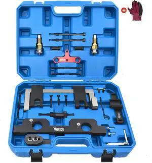 Camshaft Alignment Timing Tool Kit, Compatible with BMW N20 N26 Engine, with Flywheel Holder Tool & Balance Shaft Tool & Fuel Injector Install Removal Tool, with Gloves