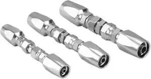 Hydraulic Hose Repair Kit 1/4", 3/8", 1/2" ID, Inner Diameter Reusable, 3 pack