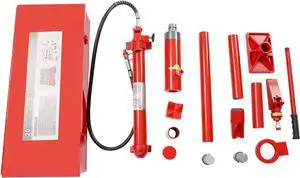 20 Ton Portable Power Hydraulic Jack with 6 FT Oil Hose Auto Body Frame Repair Kit Hydraulic Equipment 5 1/3" Lifting Range Truck Car Jack Ram Autobody Frame Repair Power Tools