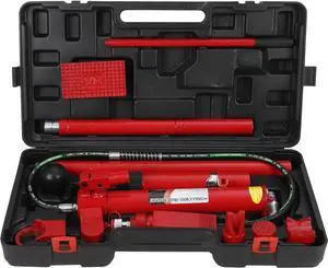 4 tons Hydraulic Kit - Portable Hydraulic Jack, Oil Hose, Ideal for Construction, Truck Bed Unloading, and Farm Equipment.