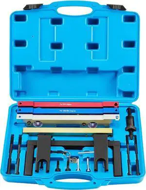 Motor Tech Engine Camshaft Timing Locking Master Tool, Crankshaft Flywheel Alignment Tool Kit Compatible with BMW Vehicles with 2.5L 3.0L N51 N52 N53 N54 N55 Engines Including BMW 3 Series 328i