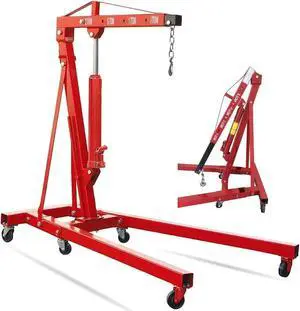 2 Ton Engine Hoist Foldable Cherry Picker (Red)