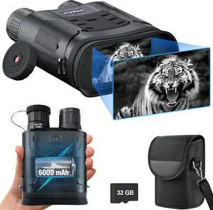 Night Vision Binoculars High Resolution 6x5 Excellent Color Optics Built-in 6000mAh Rechargeable Batteries FHD Night Vision Goggles with Camera Night Vision Monocular Telescope Binoculars