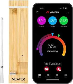 Smart Bluetooth Wireless Meat Thermometer Digital | 1000°F Heat Resistance | Long Range | Certified Accuracy | BBQ, Oven, Grill, Smoker, Air Fryer, Deep Fryer | 50+ Recipes in App