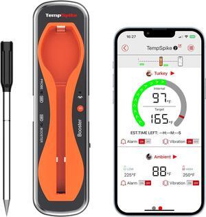 TempSpike 500FT Wireless Meat Thermometer, Bluetooth Meat Thermometer Wireless for Turkey Beef Lamb, Meat Thermometer Digital Wireless for Rotisserie Sous Vide BBQ Oven Smoker Thermometer
