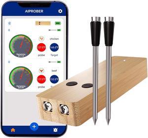 Wireless Smart Meat Thermometer - 2 Probes, 800FT Long Range, Food Thermometer for BBQ, Oven, Grill, Kitchen, Smoker, Rotisserie