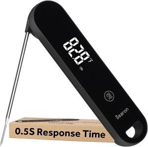 0.5S Instant Read Digital Meat Thermometer, Electric Food Thermometer Kitchen Essentials Gadgets Waterproof for Grilling Airfryer Cooking BBQ Baking Oil Deep Fry Smoker