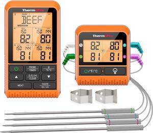 TP829 1000ft Wireless Meat Thermometer Digital for Grilling and Smoking, 4 Meat Probes Grill Thermometer for Outside Grill, BBQ Thermometer for Cooking Beef Turkey Smoker Acessories Gifts