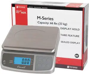 Digital Food Scale, Battery Operated with 66 Pound Capacity for Cooking, Baking, Meal Prep, Diet Tracking, Stainless Steel, 6.82 Pounds, Silver