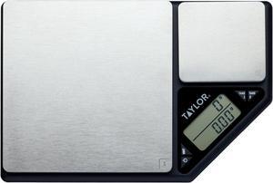 KitchenCraft Digital Kitchen Scale Dual Platform, Pro Professional Standard, Precision Accuracy and Tare Function, Brushed Stainless Steel, 5kg Capacity Black/Silver