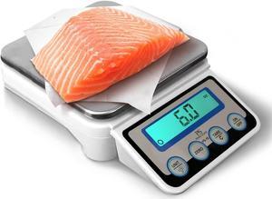 PS-10 Digital Kitchen Portion Scale - 11lb Electric Kitchen Scale with 0.002lb Readability - Removable Platter & LCD Display - Lb, Oz, G Unit Conversion (AC & Battery Powered)