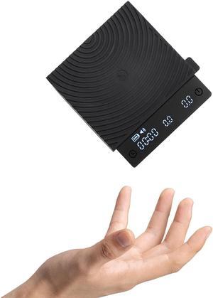 Coffee Scale, Espresso Scale, Mini Weigh Digital Coffee Scale with Timer 2000 Grams for Coffee, Tea, Food All Black