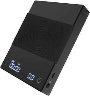 Coffee Scale, 2021 New Version Black Mirror Basic Plus, Digital Espresso Coffee Scale Kitchen Scale with Auto Timing, 2000 Grams,Black Plus