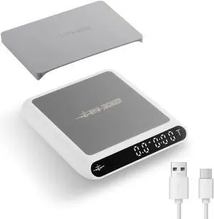 MHW-3BOMBR Espresso Coffee Scale with Timer, Ratio of Powder to Liquid Display, Pour Over Drip Coffee Bean Scale, 0.1g Accurate Weighting White ES5485W