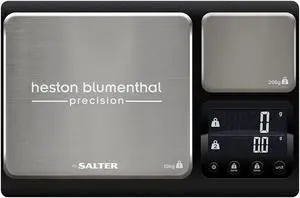 Blumenthal Dual Platform Precision Scale by Salter, 10kg Capacity, Ultimate Accuracy Platforms, Easy-to-Read Digital Display, Measures Metric and Imperial Weight, Aquatronic Feature - Black