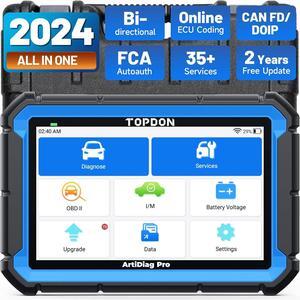 Bidirectional Scan Tool, ECU Coding OBD2 Scanner Diagnostic Tool, 2 Years Free Update(Worth 300)/FCA Autoauth/35+ Services/All System Diagnosis