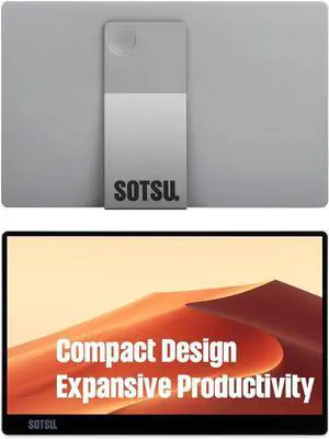 FlipAction Go 14" Premium Portable Monitor SFA14PMMG | Robust but Lightweight | Tempered Glass Cover | 1080p | 400 Nits | 99% sRGB | 5W | Super Versatile | USB C or Mini HDMI