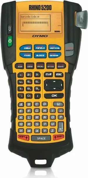 Industrial Label Maker | Rhino 5200 Label Maker, Time-Saving Hot Keys, Prints Fast, Durable Label Maker For Job Sites and Heavy-Duty Labeling Jobs